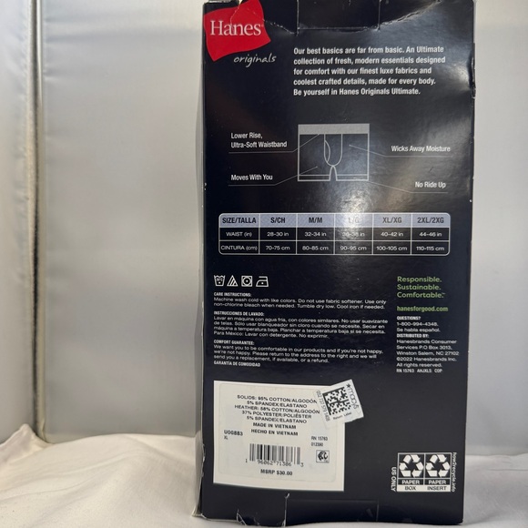 HANES Men's Stretch Boxer Briefs - 3 pk (XL) - Picture 4 of 5